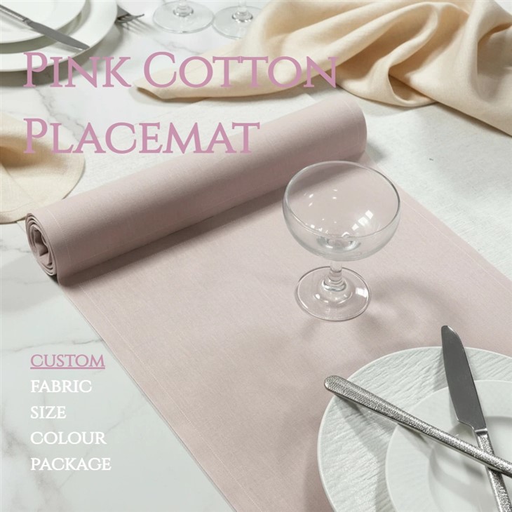 Light Pink Disposable Cotton Placemat